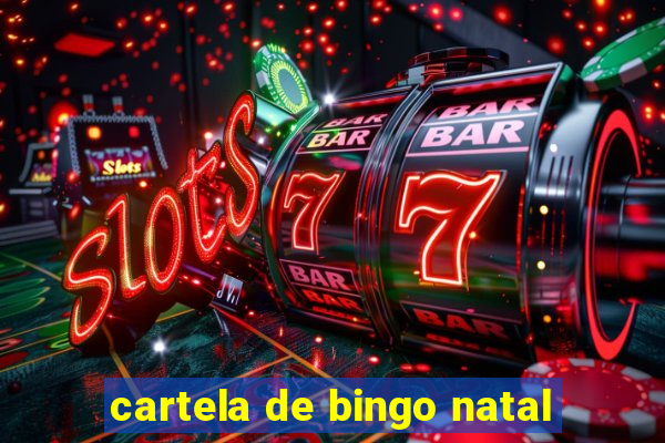 cartela de bingo natal